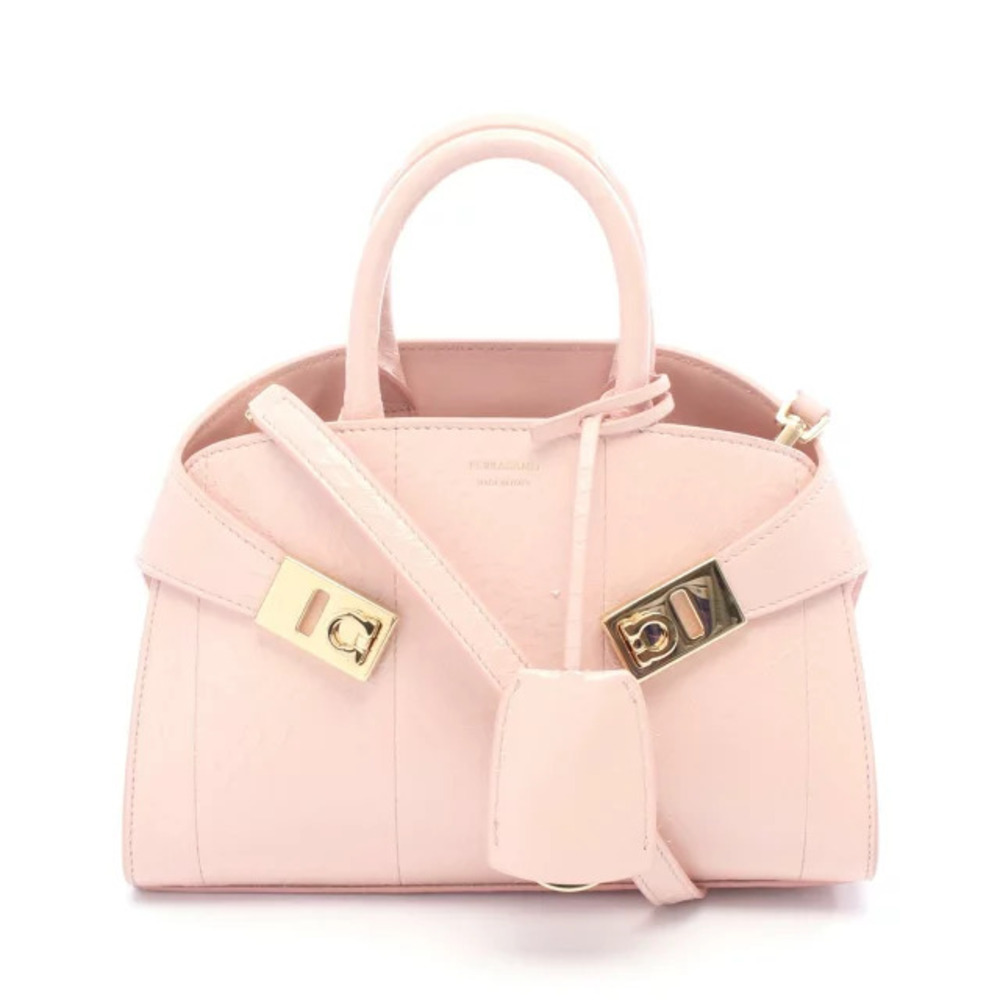 Salvatore Ferragamo HUG Handbag Exotic Leather Pink